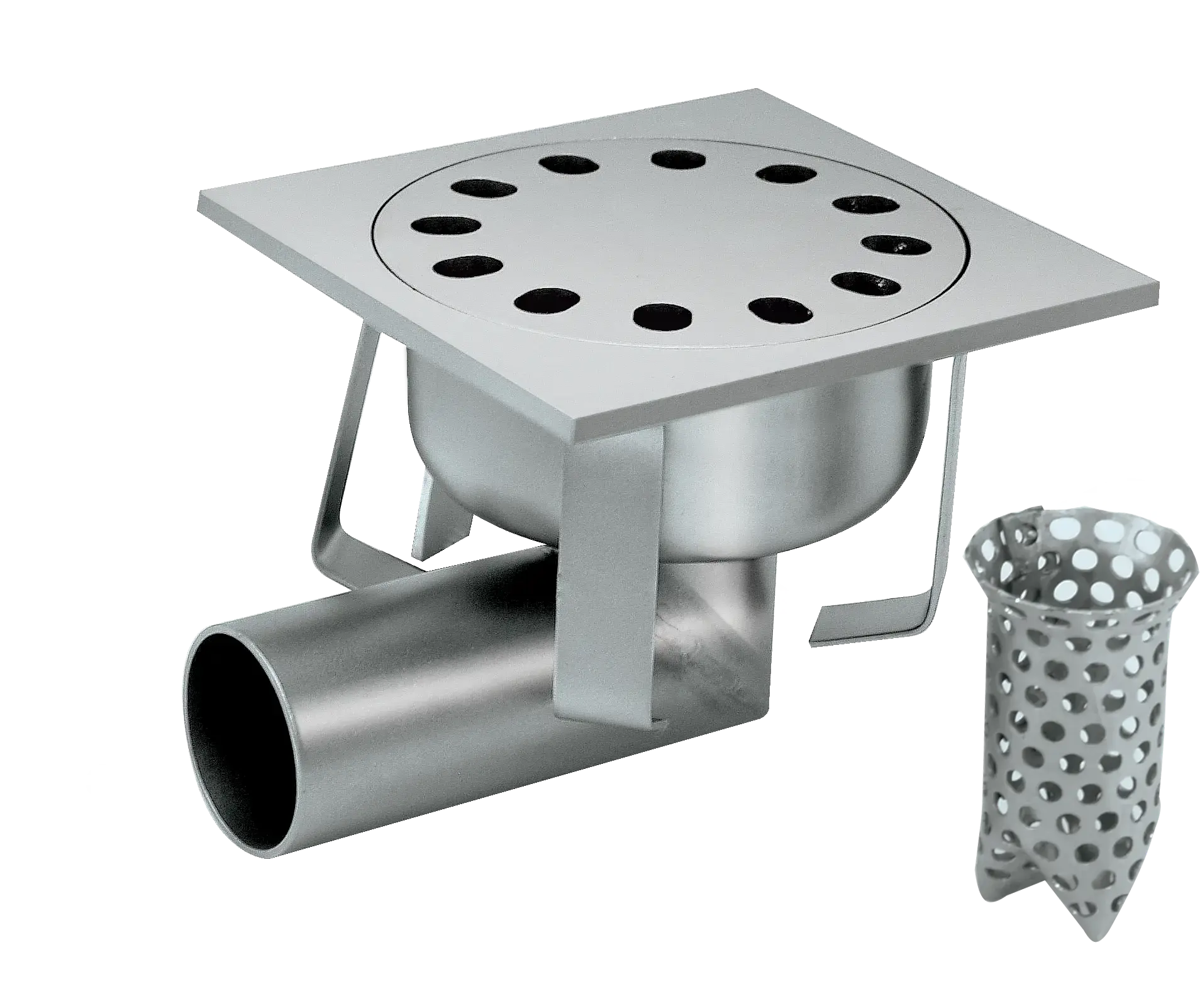 Stainless steel drainage systems and floor drains