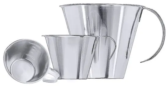 Caraffa graduata serie leggera inox finitura satinata