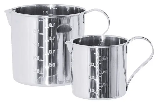 Caraffa graduata inox lucidato a specchio