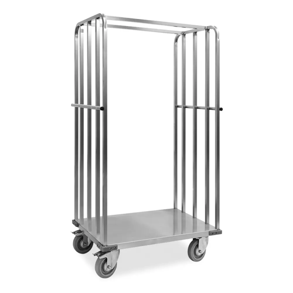 Stainless steel trolley with 2 sides