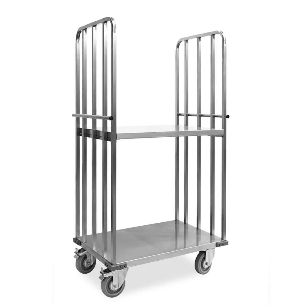 Stainless steel trolley with side