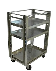 Stainless steel autoclave trolley
