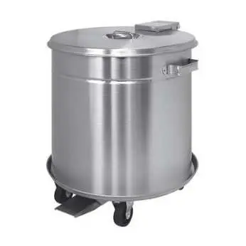 Stainless steel pedal waste bin