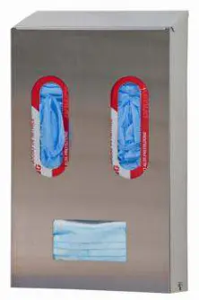 Dispenser inox per alloggio guanti e mascherine