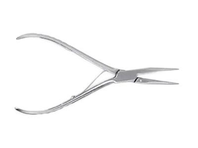 Pinza in acciaio inox passivato con molla di richiamo