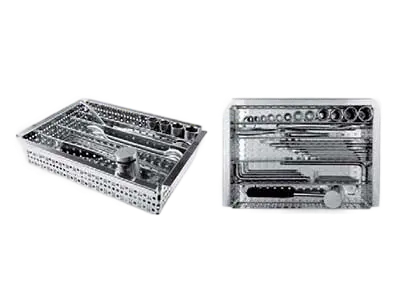 Vaschette forellinate per contenimento e sterilizzazione