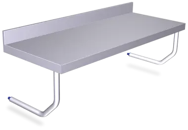 Mensola inox con telaio inferiore