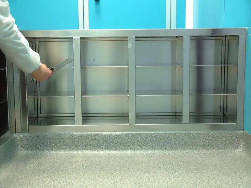 Panchina in acciaio inox a casellario