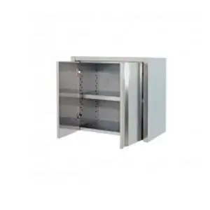 Stainless steel wall unit 2 swing doors, 2 shelves