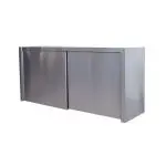 Stainless steel wall unit with sliding doors, closed 150x150