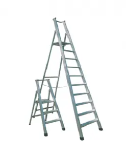 Folding stainless steel ladder AISI 304