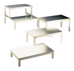 Single-step stainless steel stool AISI 304