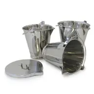 Secchio inox AISI 316 con bordo superiore con beccuccio di scarico