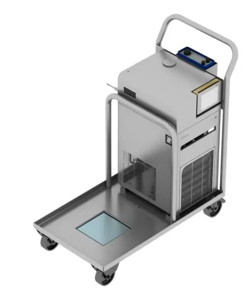 Carrello con agitatore magnetico e chiller