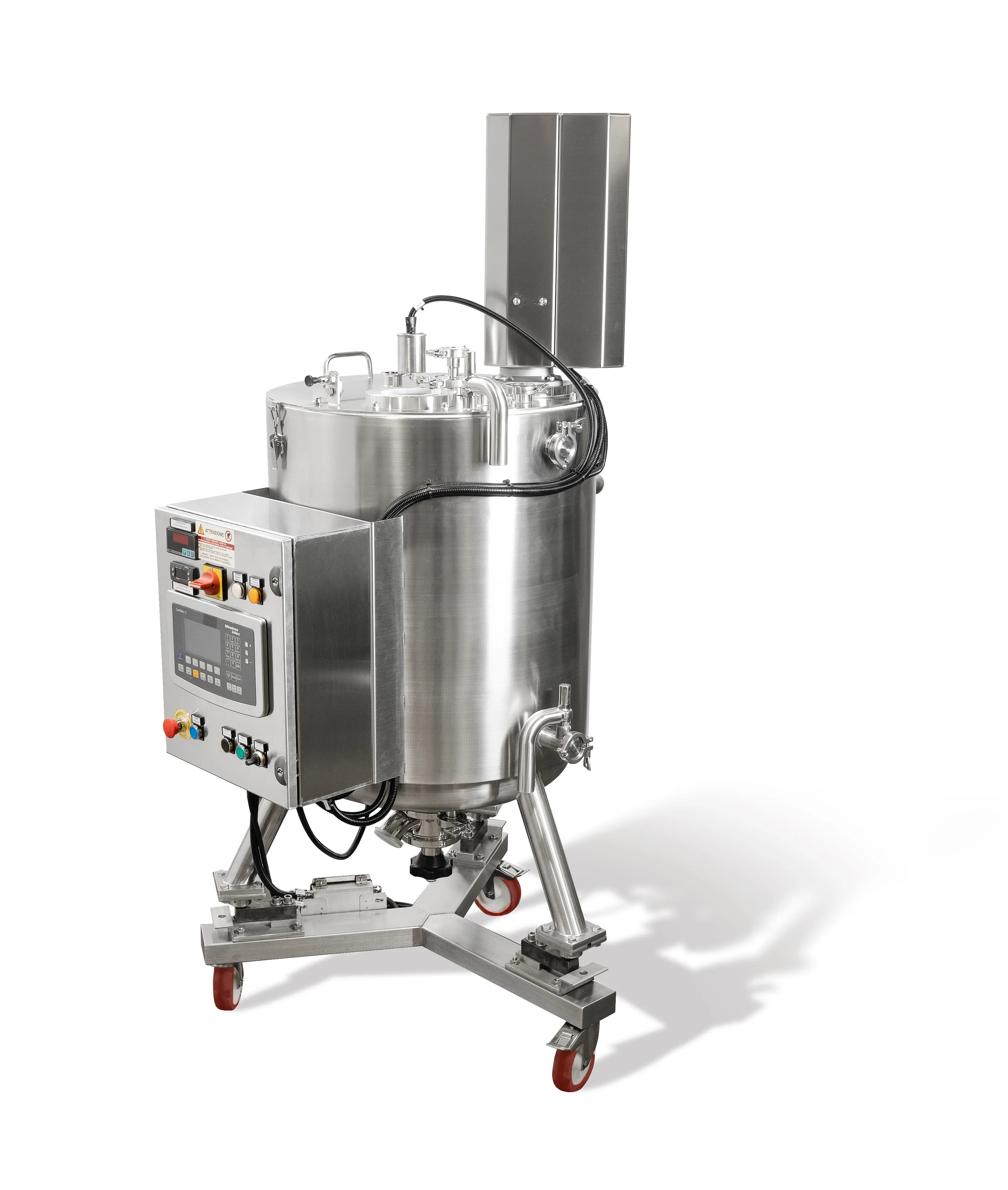 Serbatoio di processo con celle di carico e agitatore verticale 200 Lt