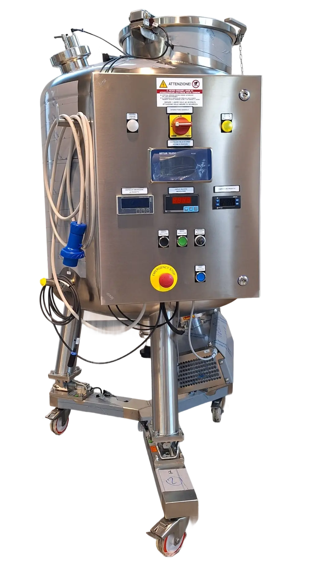 Serbatoio di processo con agitatore a trascinamento magnetico 150 Lt