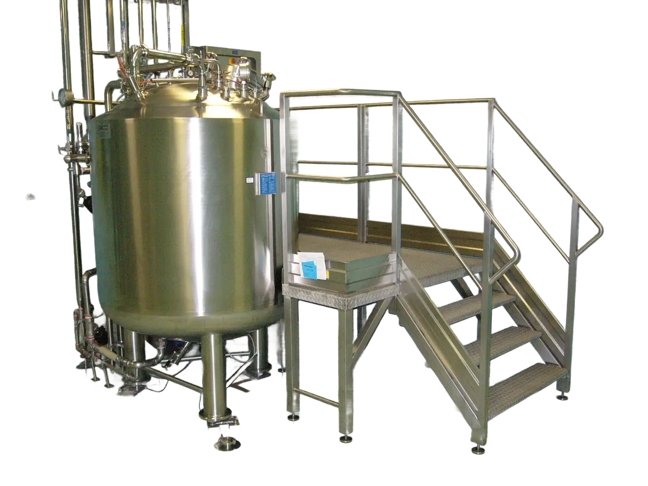 Serbatoio di processo termostatato con passerella di accesso 1000 Lt