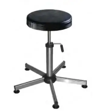 Stainless steel stool with polyurethane seat