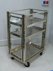 Carrello per autoclave in acciaio inox AISI 316 - St. St. AISI 316 trolley for autoclave