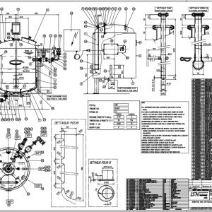 Complessivo serbatoio capacità 1000 litri - 1000 liters tank capacity overall drawing