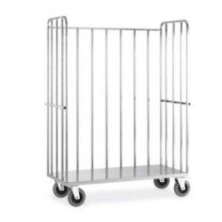 Stainless steel trolleys with sides