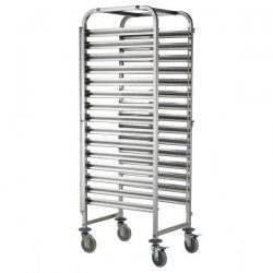 Stainless steel trolley for production and autoclave