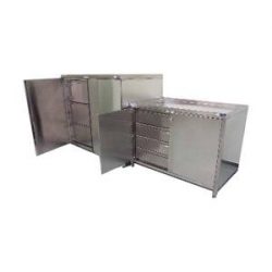 Carrelli inox con cassetti per cambio formati