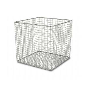 Baskets in stainless steel mesh and accessories for storage